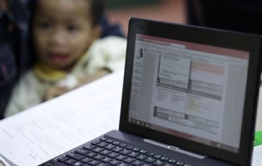 Vitro running on a laptop at an Operation Smile mission clinic